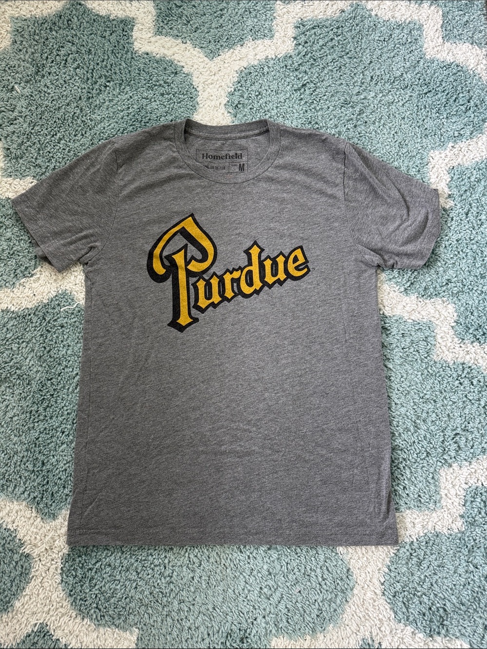 Purdue Grey Short Sleeve Logo Tee by Homefield Unisex